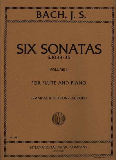 photo of Six Sonatas, Volume II, BWV 1033, 1034, and 1035