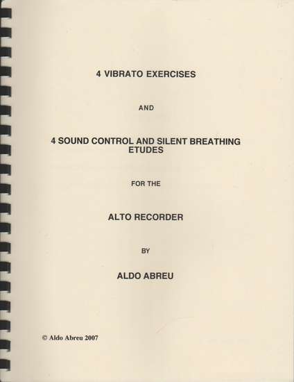 photo of 4 Vibrato Exercises & 4 Sound Control and Silent Breathing Etudes