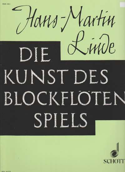 photo of Die Kunst des Blockflöten Spiels (German text)