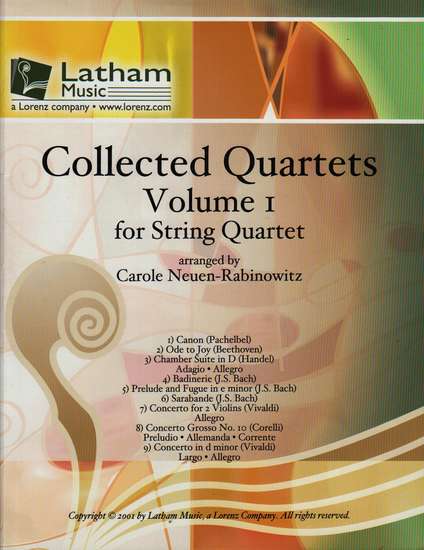 photo of Collected Quartets, Volume I for string Quartet