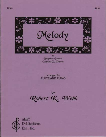 photo of Melody arranged for flute and piano