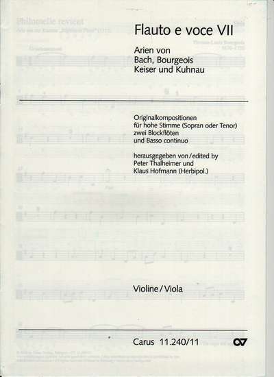 photo of Flauto e voce VII; violin, viola part