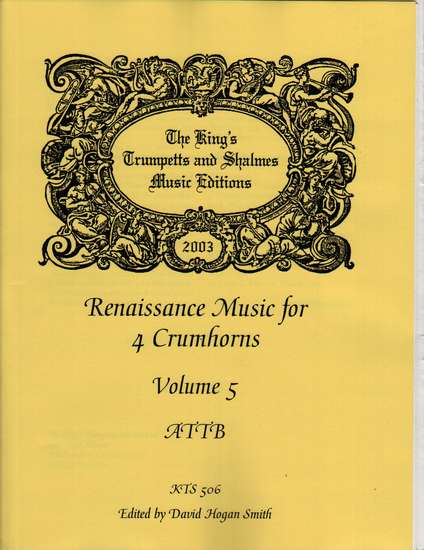 photo of Renaissance Music for 4 Crumhorns, Volume  5