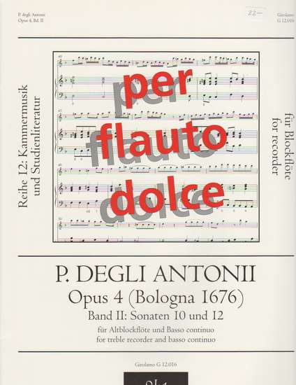 photo of Opus 4 (Bologna 1676) Band II: Sonatas 10 and 12