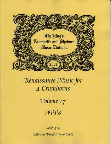 photo of Renaissance Music for 4 Crumhorns, Volume 17