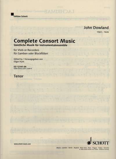 photo of Complete Consort Music, Tenor