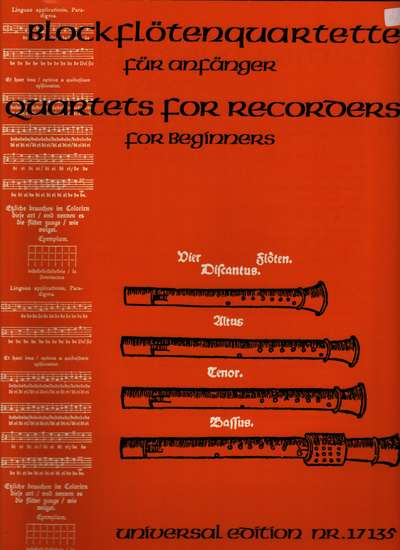 photo of Quartets for Recorders for Beginners