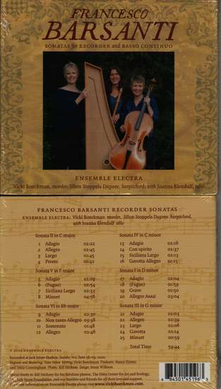 photo of Francesco Barsanti Sonatas for Recorder and Bc