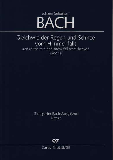 photo of Gleichwie der Regen und Schnee vom Himmel fallt, BWV 18, vocal score