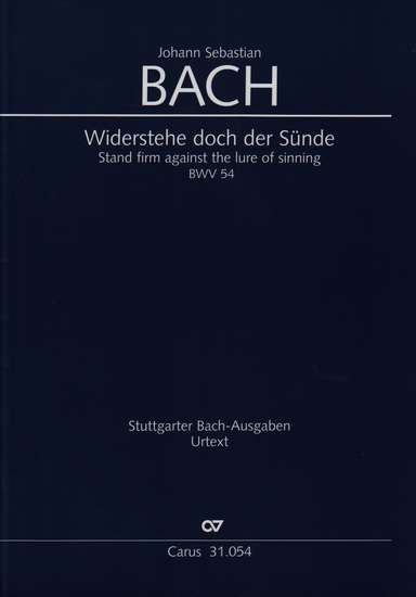 photo of Widerstehe doch der Sunde, BWV 54, full score