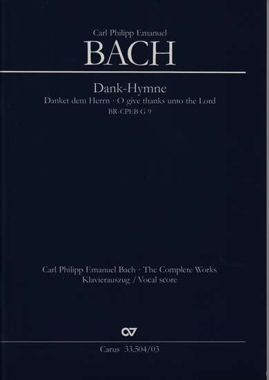 photo of Works for Special Occasions I, Dank-Hymne, Vocal score