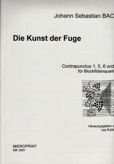 photo of Die Kunst der Fuge, Contrapunctus 1, 5, 6, and 7