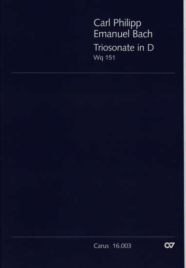 photo of Triosonate in D, Wq 151