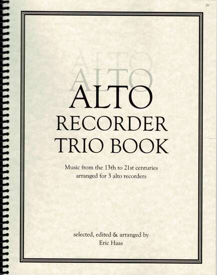 photo of Alto Recorder Trio Book