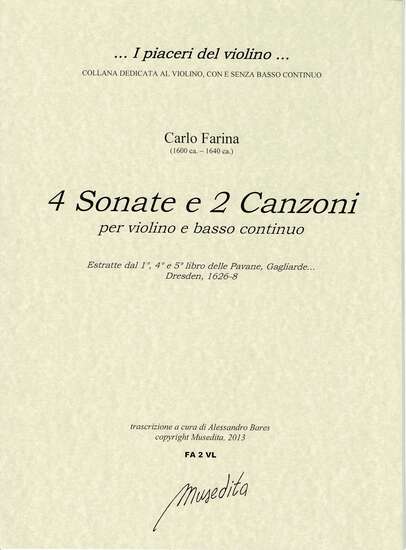 photo of 4 Sonate e 2 Canzoni per violino e Bc