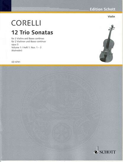 photo of 12 Trio Sonatas, Opus 3, Volume 1, Nos. 1-3