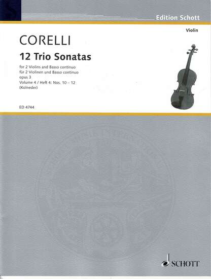 photo of 12 Trio Sonatas, Opus 3, Volume 4, Nos. 10-12