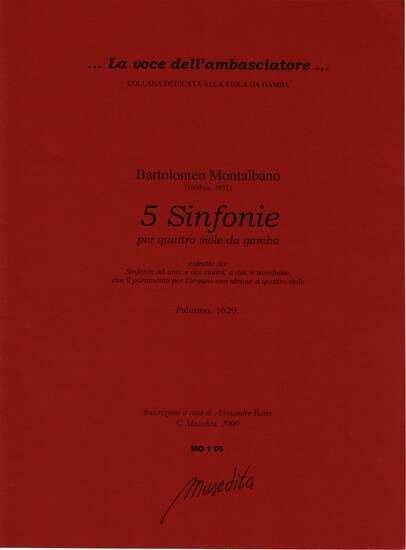 photo of 5 Sinfonie per quattro viole da gamba