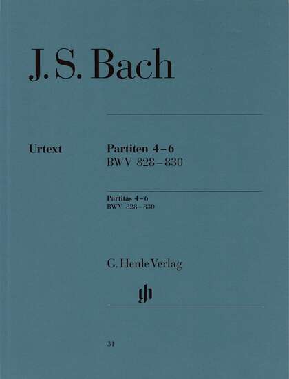 photo of Partitas 4-6 BWV 828-830, Urtext