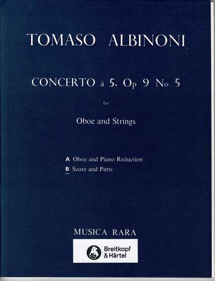 photo of Concerto a Cinque in C Major, Op. 9, No. 5, Score and string parts