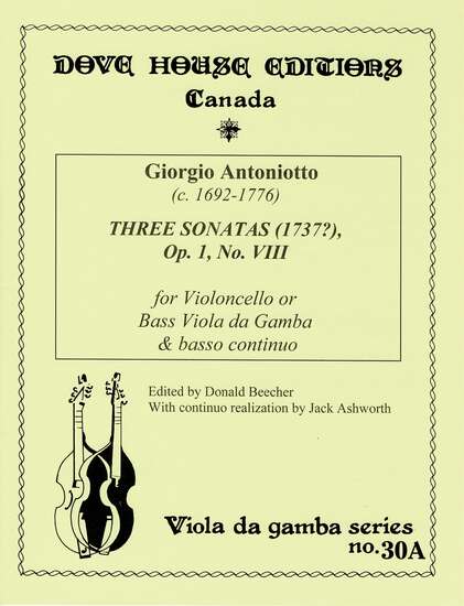 photo of Three Sonatas (1737?), Op. 1, No. VIII