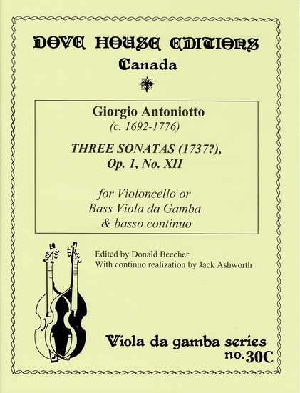 photo of Three Sonatas (1737?), Op. 1, No. XII