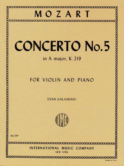 photo of Concerto No. 5 in A major, K 219