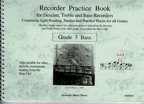 photo of Recorder Practice Book, Sight Reading, Studies, Grade 3 Bass
