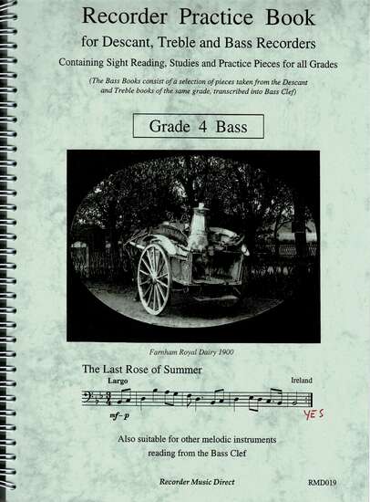 photo of Recorder Practice Book, Sight Reading, Studies, Grade 4 Bass