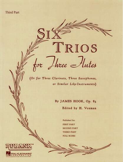photo of Six Trios for Three Flutes, Op. 83, Third part 