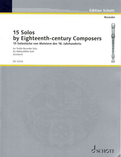 photo of Fifteen Solos by 18th Century Composers