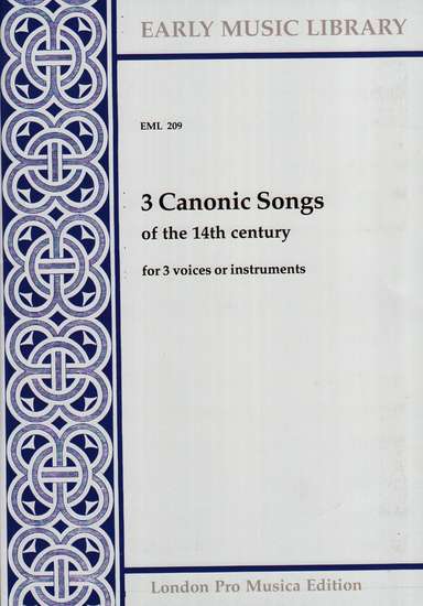 photo of 3 Canonic Songs of the 14th Century