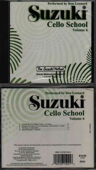 photo of Suzuki Cello School, Vol. 6, Leonard, CD
