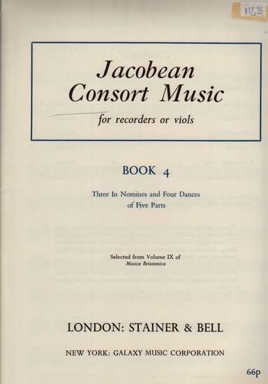 photo of Jacobean Consort Music, Vol. 4