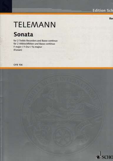 photo of Sonate, F major, TWV 42:F7