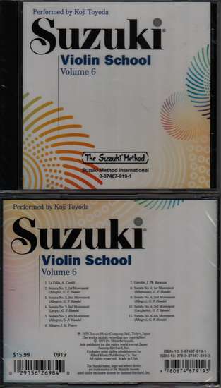 photo of Suzuki Violin School, Vol. 6, Toyoda, CD