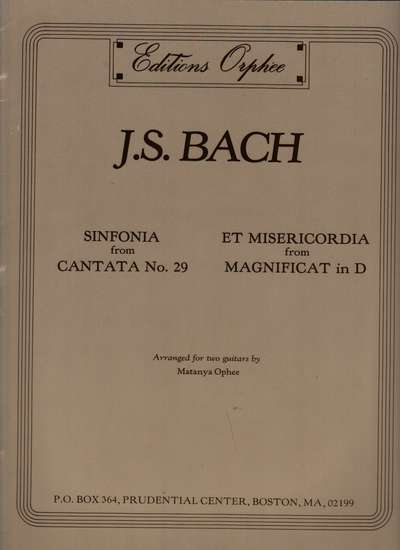 photo of Sinfonia from Cantata 29, Et Misericordia from Magnificat in D