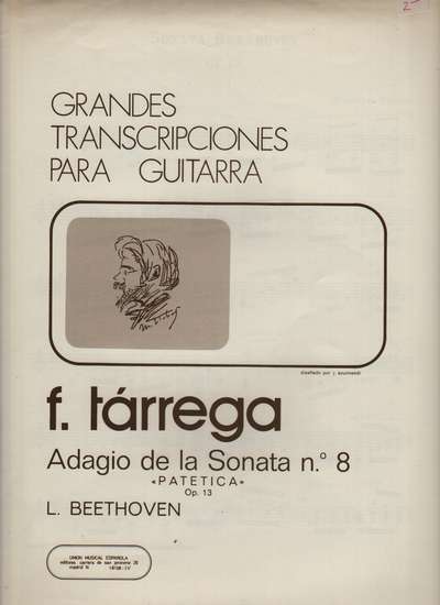 photo of Adagio de la Sonata No. 8 Patetica Op. 13 (slightly shopworn)