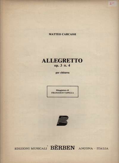 photo of Allegretto, Op.3, No. 4 (slightly shopworn)