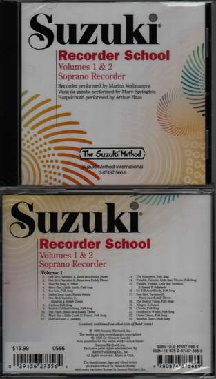 photo of Suzuki Recorder School, Vol. 1 & 2, Soprano, CD