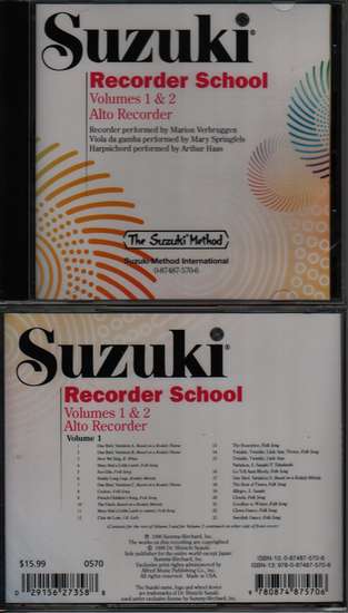 photo of Suzuki Recorder School, Vol. 1 & 2,  Alto, CD